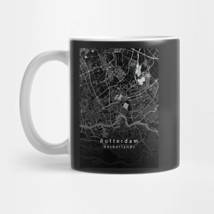 Rotterdam Netherlands City Map dark Mug